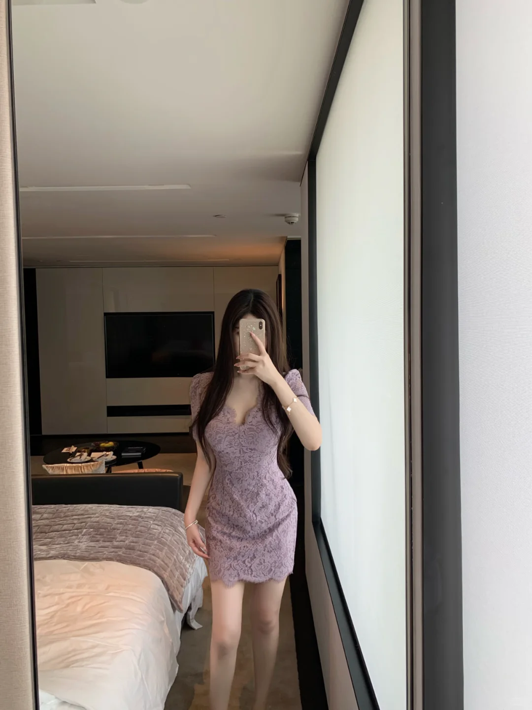 温温柔柔的蕾丝连衣裙~