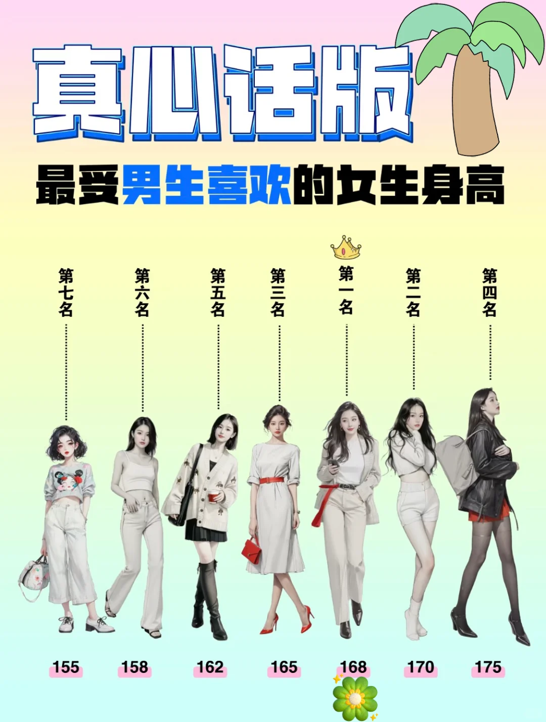 最受欢迎的女生身高是168 ？🙀😂