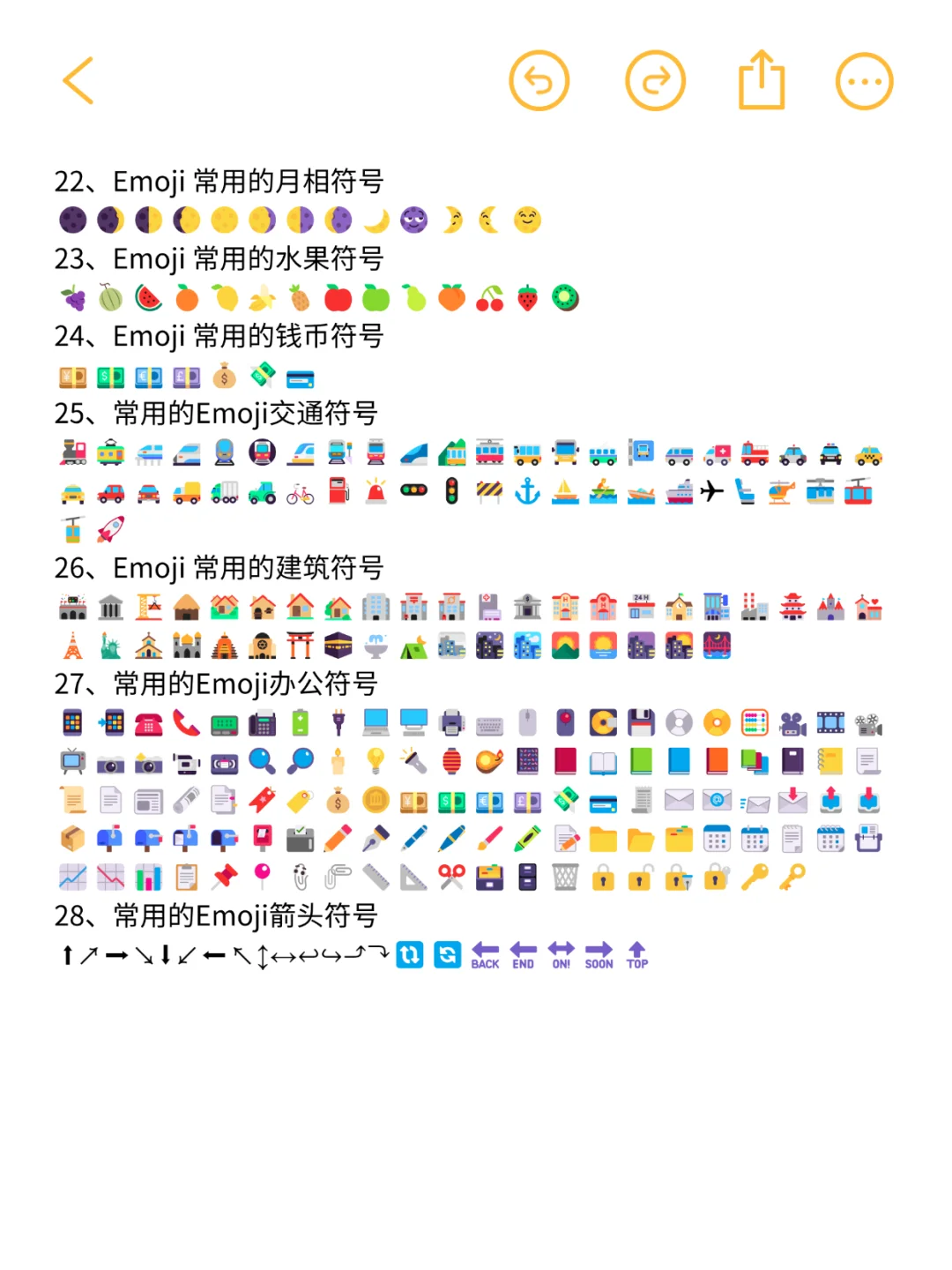 码住❗️小红书博主必备emoji表情符号大全
