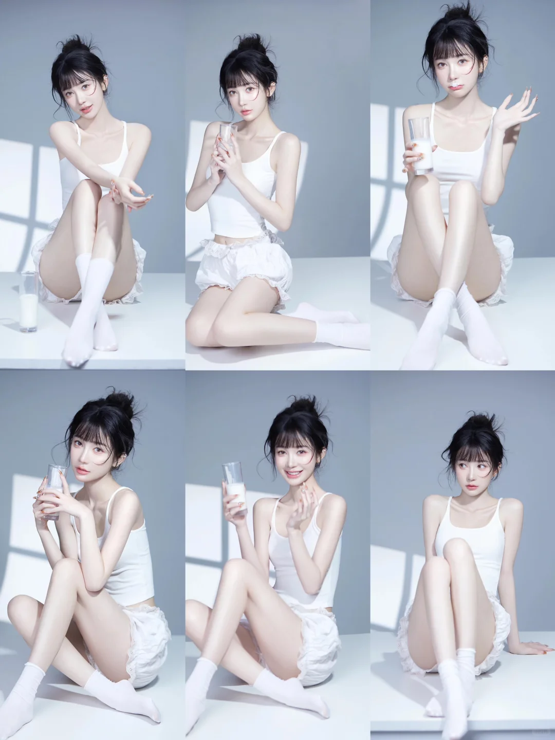 光影间的少女纯真姿态 个人写真 纯欲风