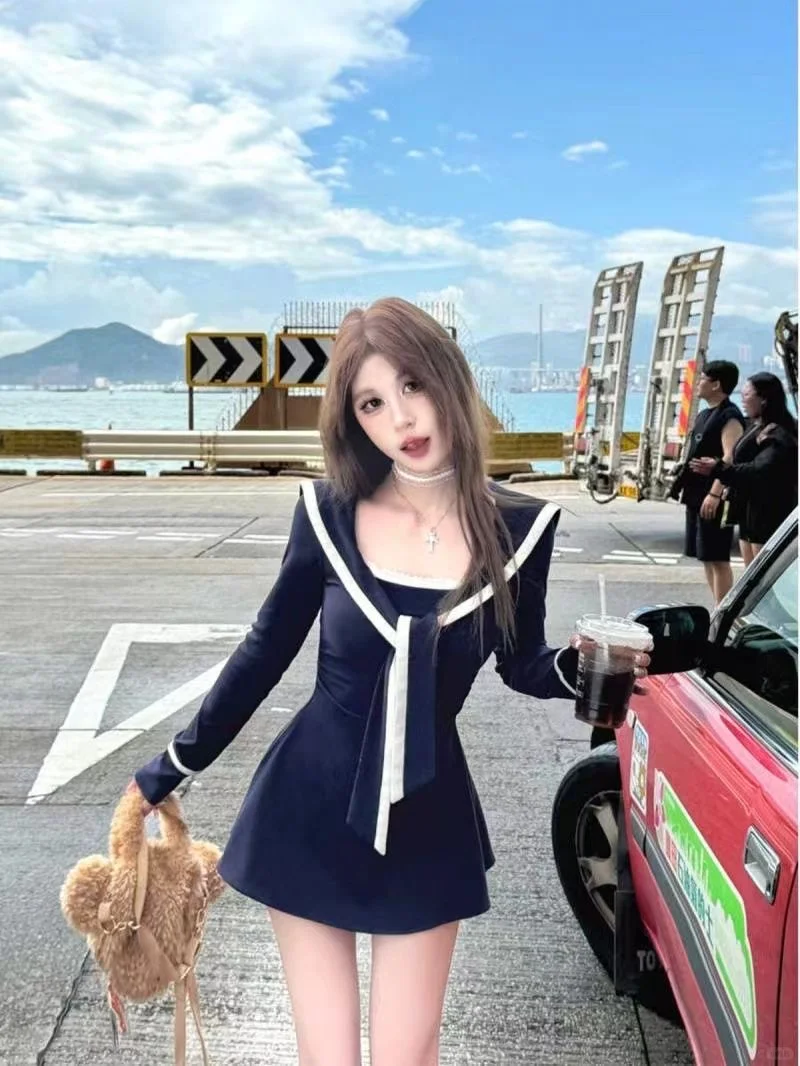 🍂早秋必备！纯欲海军裙👗