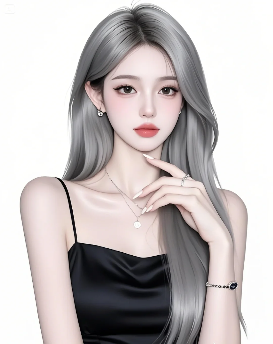 𝐒𝐡𝐚𝐫𝐞女头｜黑色vs银灰