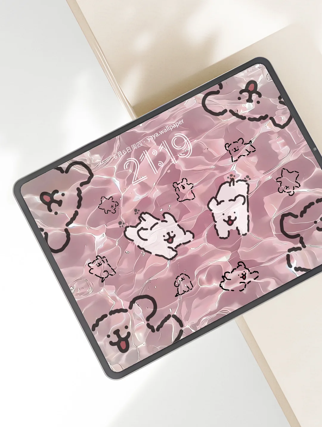 Ipad壁纸 | 水波纹✖️线条小狗平板壁纸来啦