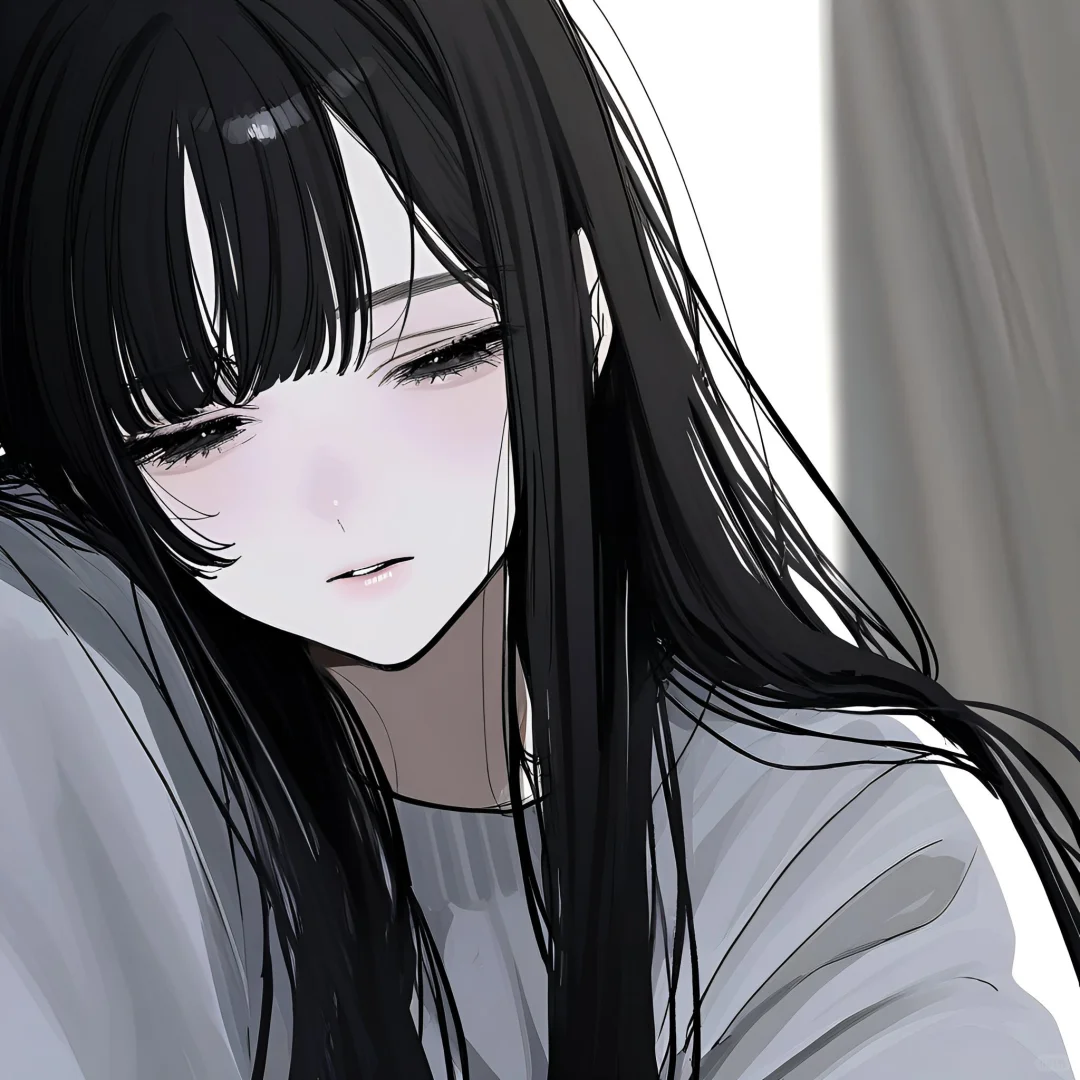 清冷感微醺动漫女生头像