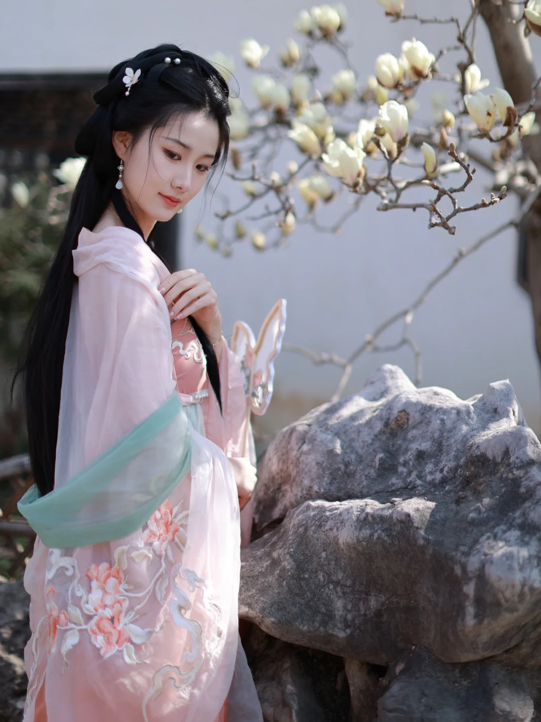 皎皎玉兰花，不受缁尘垢
