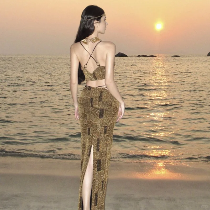 御姐风辣妹吊带裙｜海边度假必备战袍