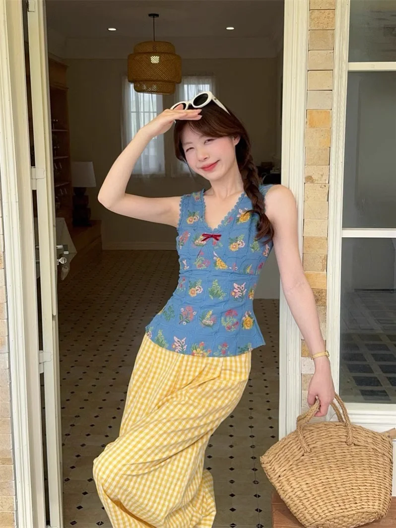 夏日必备💖复古蕾丝吊带上衣