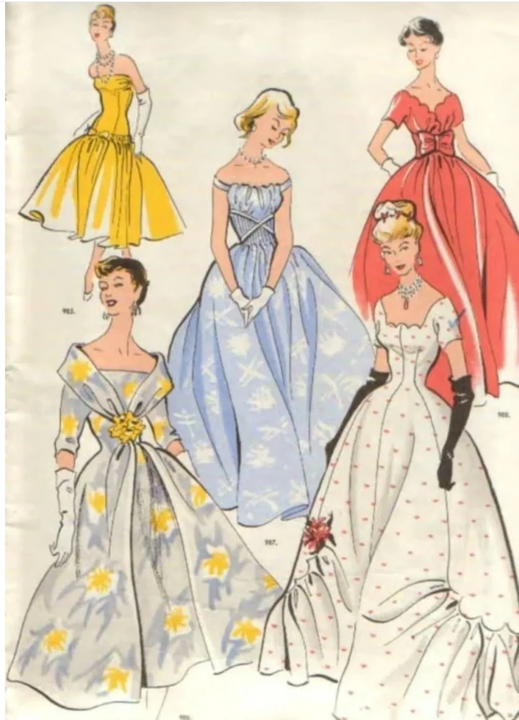 审美积累 | 复古婚纱礼服裙款式图分享