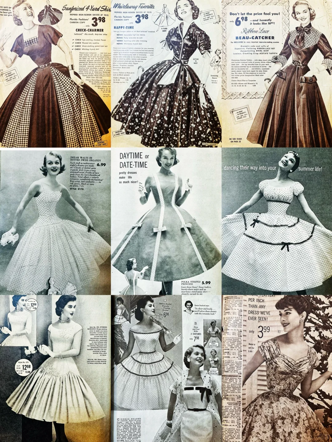 太哇塞啦！博主精选1950S女装款式图