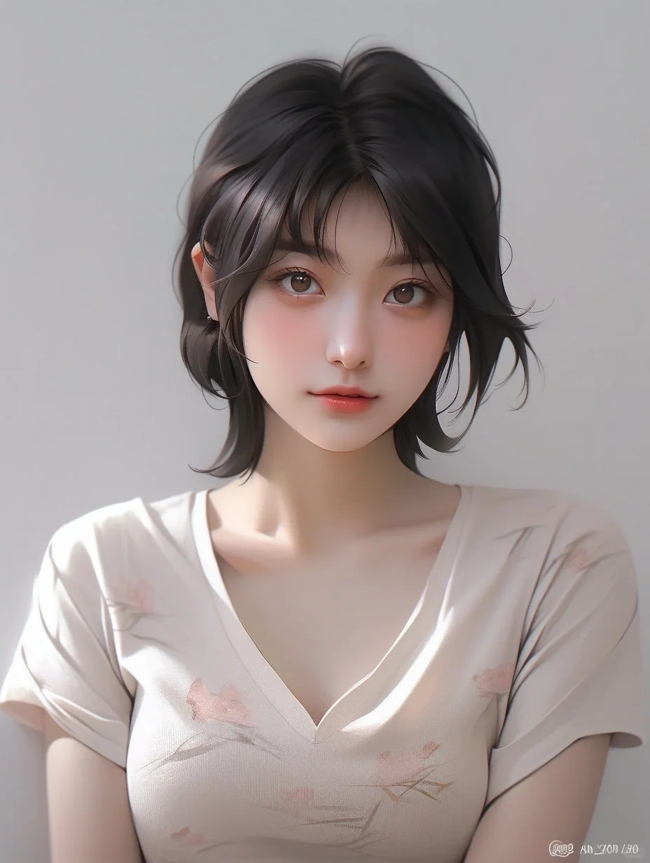 AI智能绘画美女肖像，要来一张嘛。