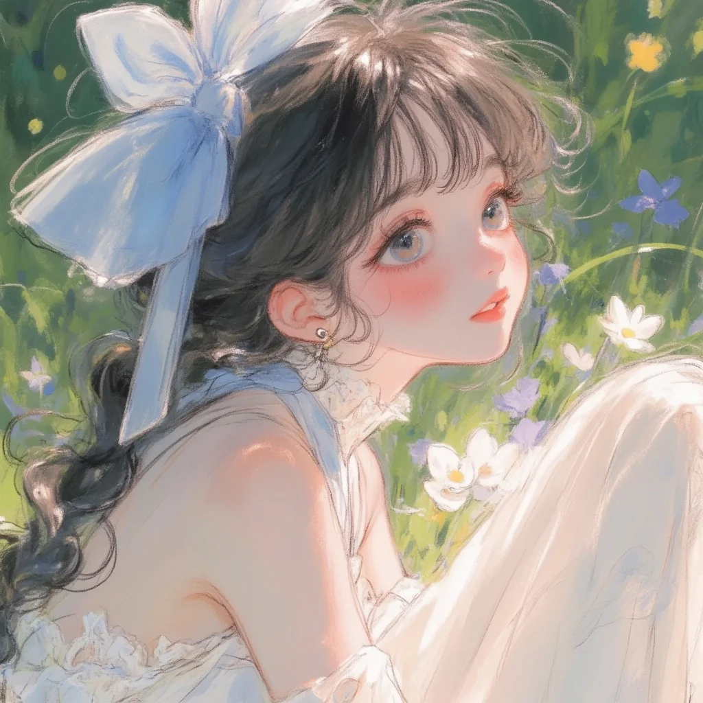 蓝色小清新唯美女生头像🩵