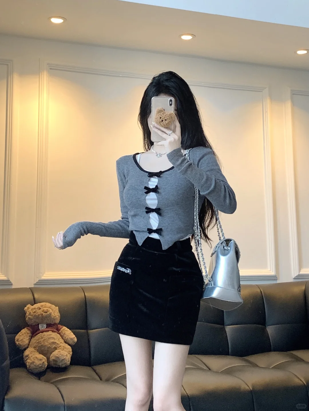 ootd |早秋少女感穿搭🐈‍⬛这样穿好韩啊！！！