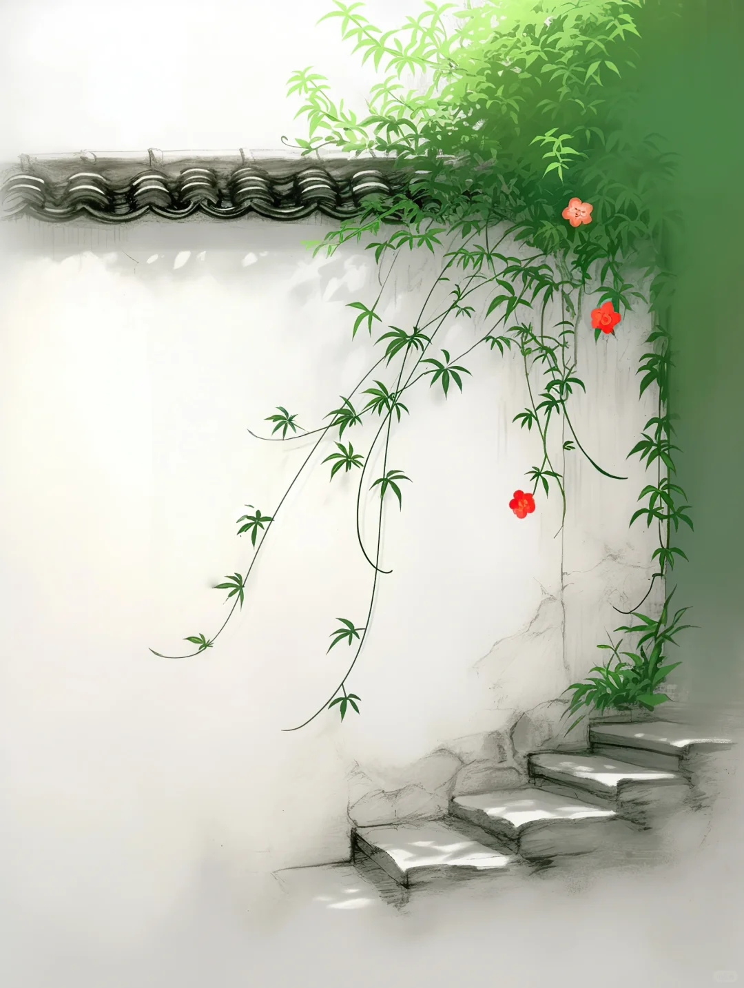 春风绕过发梢红纱