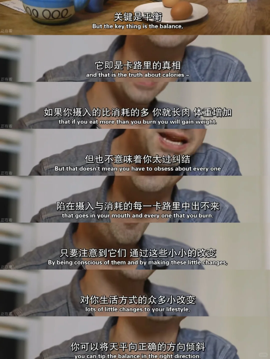 身材管理纪录片《卡路里的真相》总结1