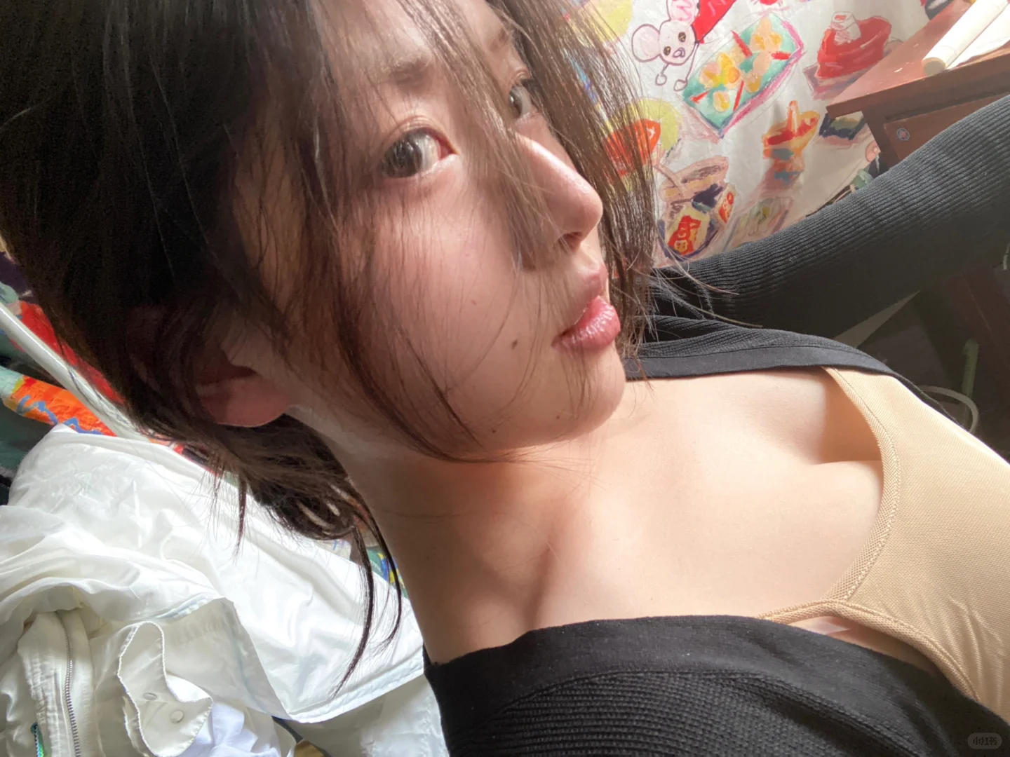 脸都没洗。。