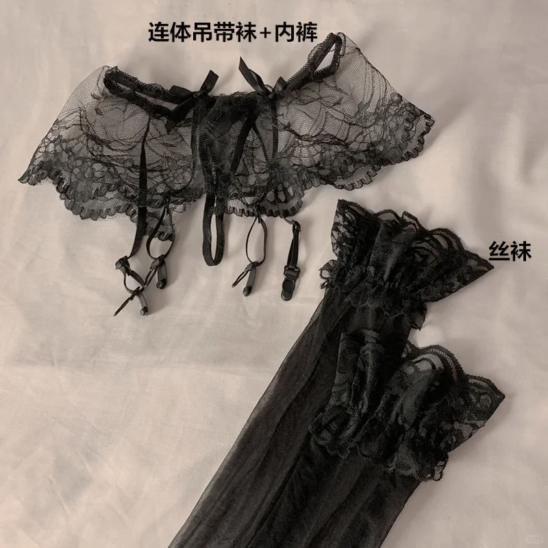 黑白色蕾丝睡衣🌙性感又显白