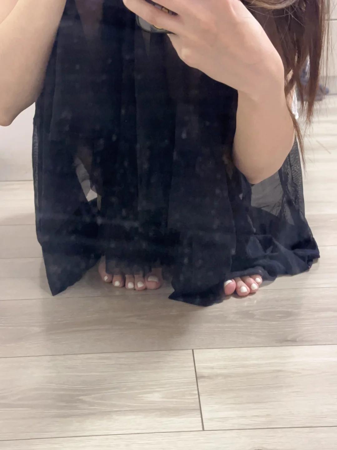 喜欢干干净净的奶白色脚美甲💅