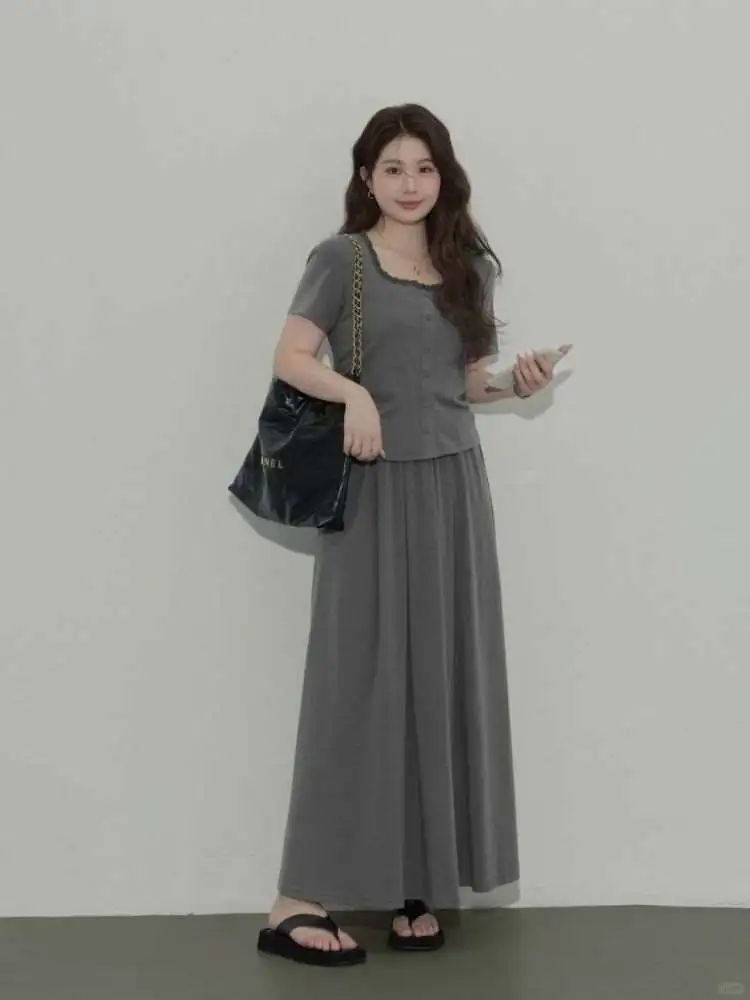 胖mm特大码300斤时尚套装女夏季宽松方