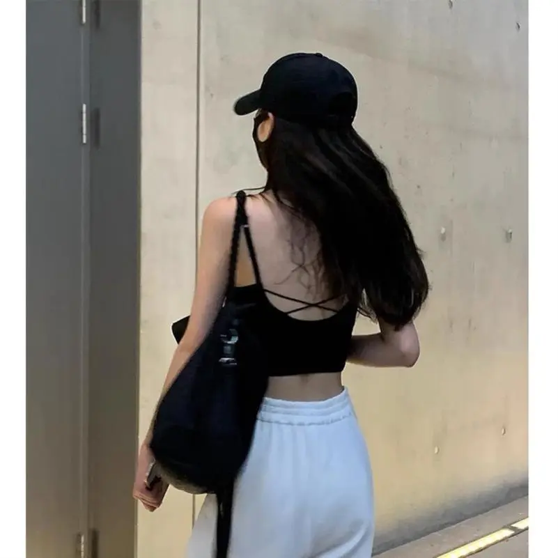 瑜伽运动小吊带背心女外穿夏美背文胸一体洋
