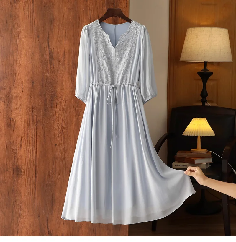 💫轻奢法式真丝裙👗