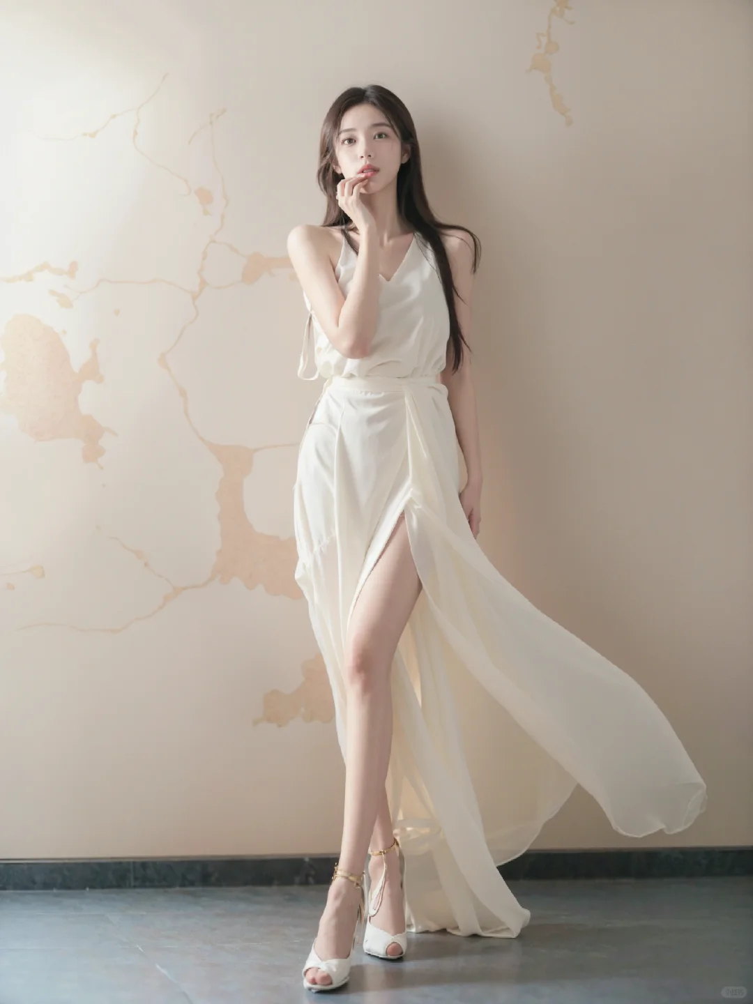仙气十足的白色长裙，女神气质UP💓💓