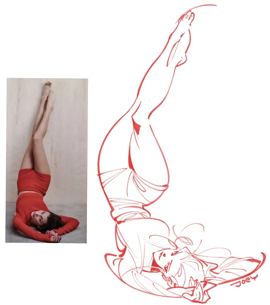 治愈系速写🎻用线条勾勒女性柔美与力量感！