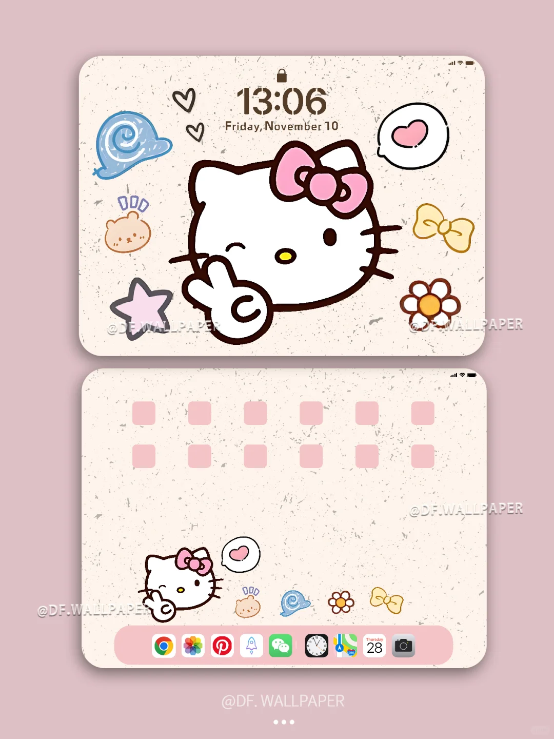 ipad壁纸｜kitty的小世界｜INS风卡通壁纸