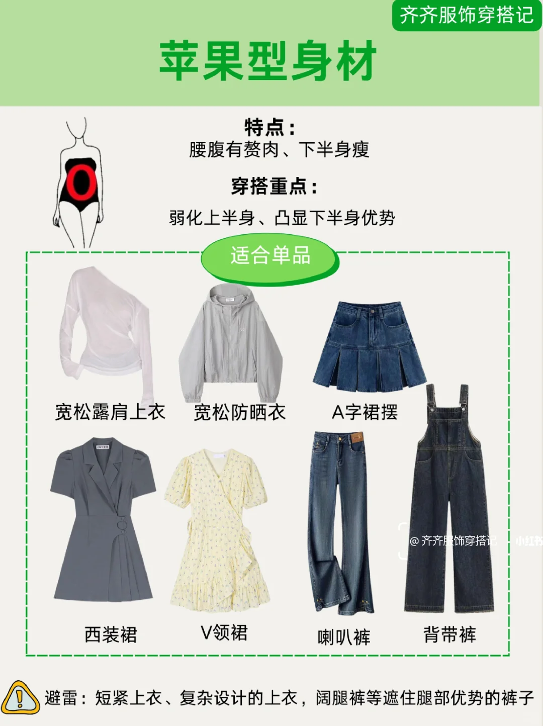 不同身材夏季穿搭万能公式