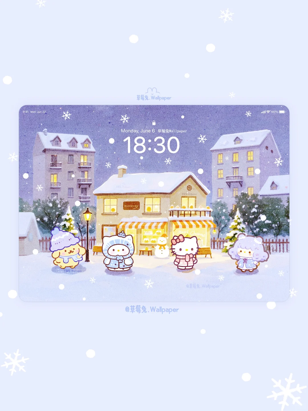 86|hello kitty温暖的冬日|ipad平板壁纸
