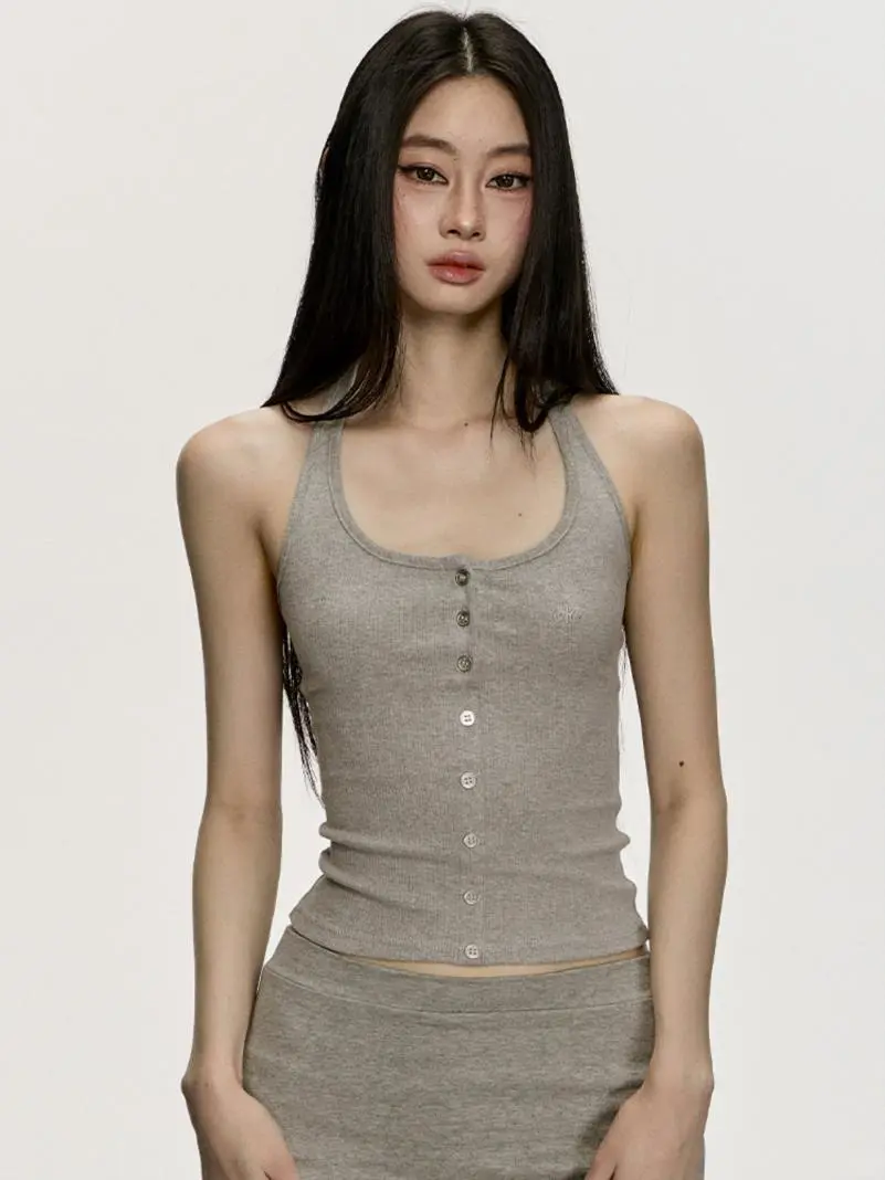anna aneae美式复古吊带背心女夏