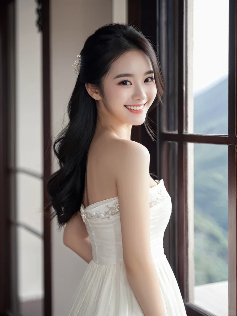 甜笑如蜜，美如画！
