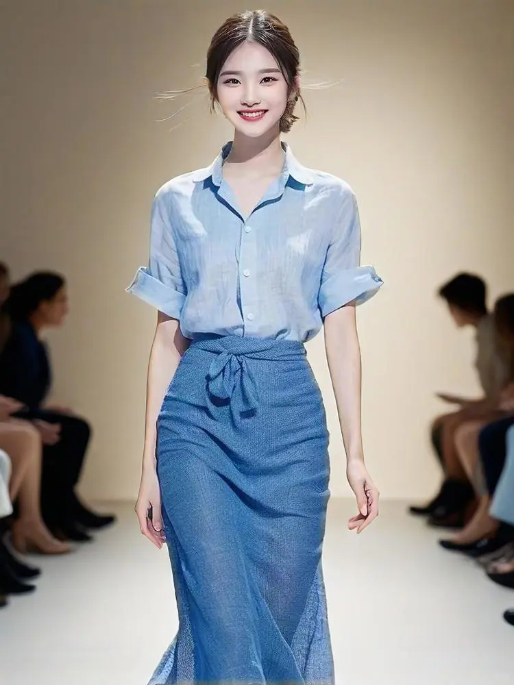 清冷感这样穿☁️哥弟套装裙👗行走的云朵