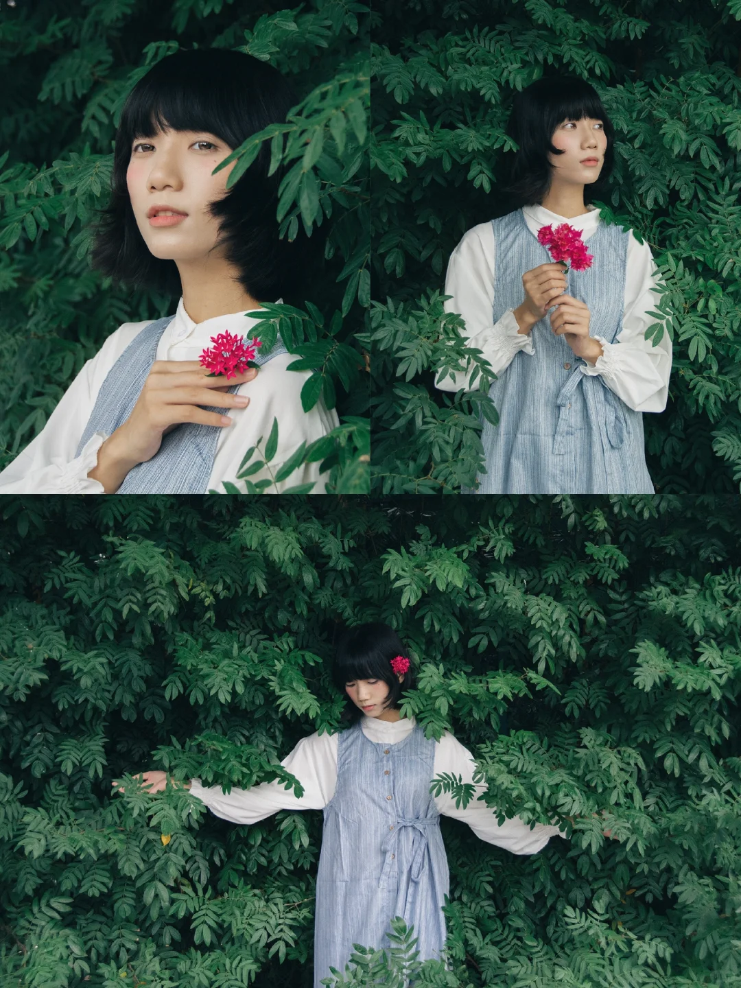 日系情绪｜少女的心事散落在绿荫里