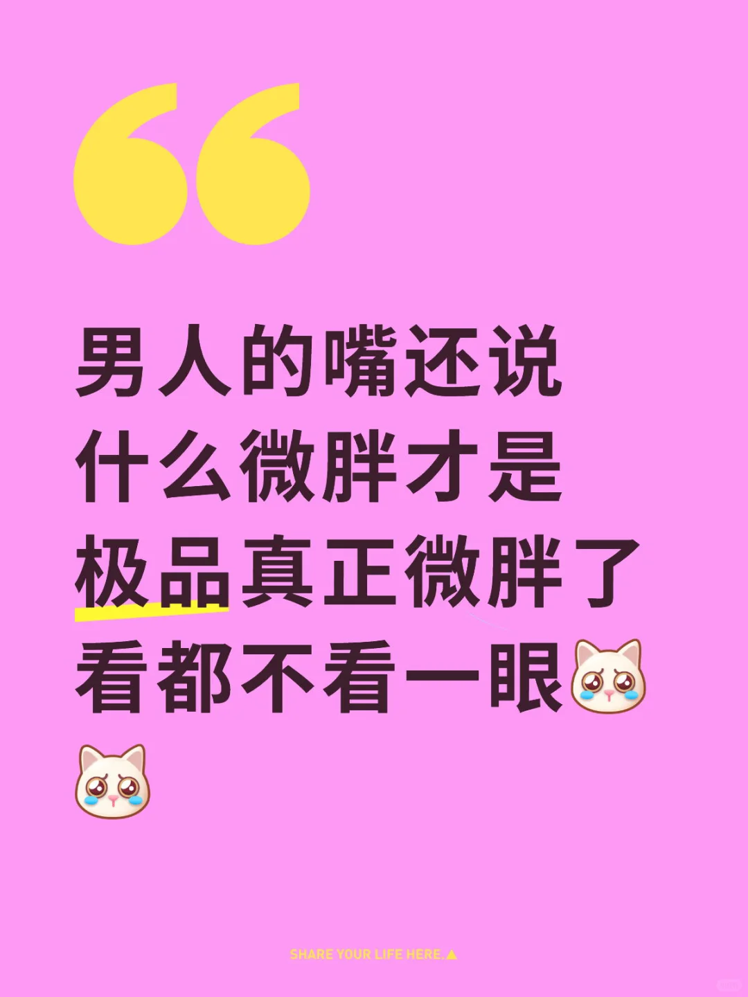 微胖真就没有人喜欢！