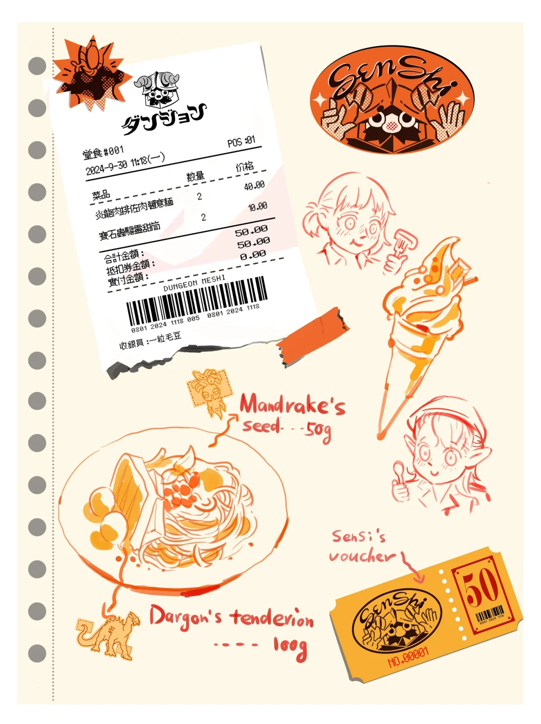 🧳森西餐厅写生2🍽️