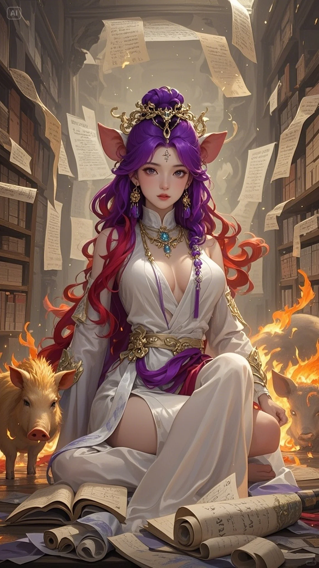 AI女版二十八星宿西方白虎七宿+北方玄武七