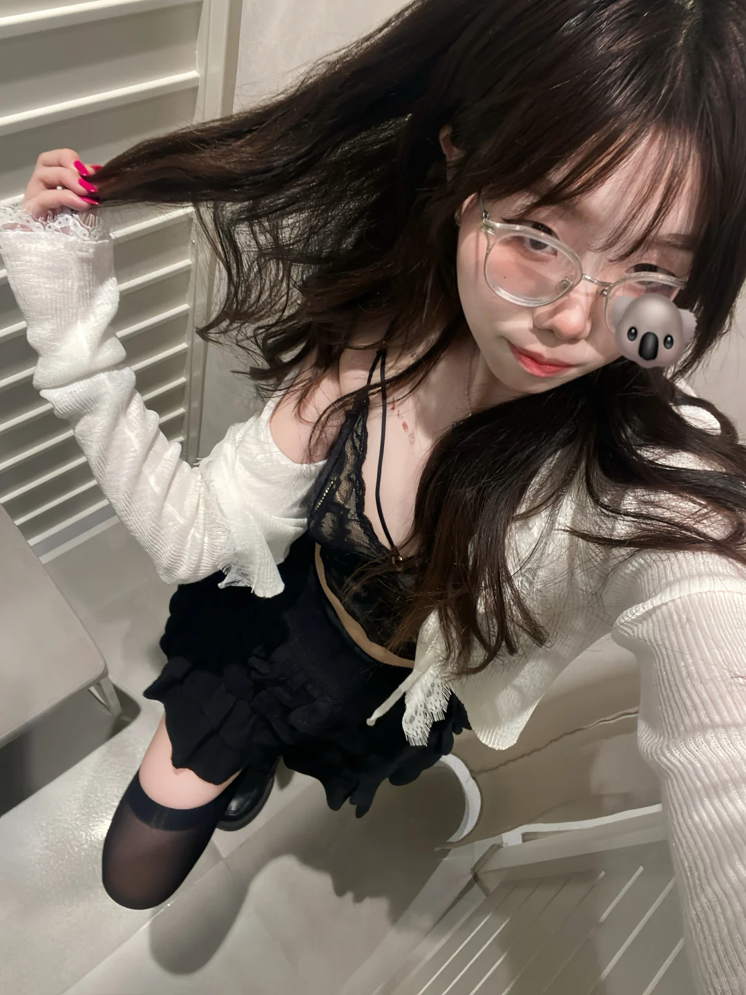 今日ootd有点辣了👓