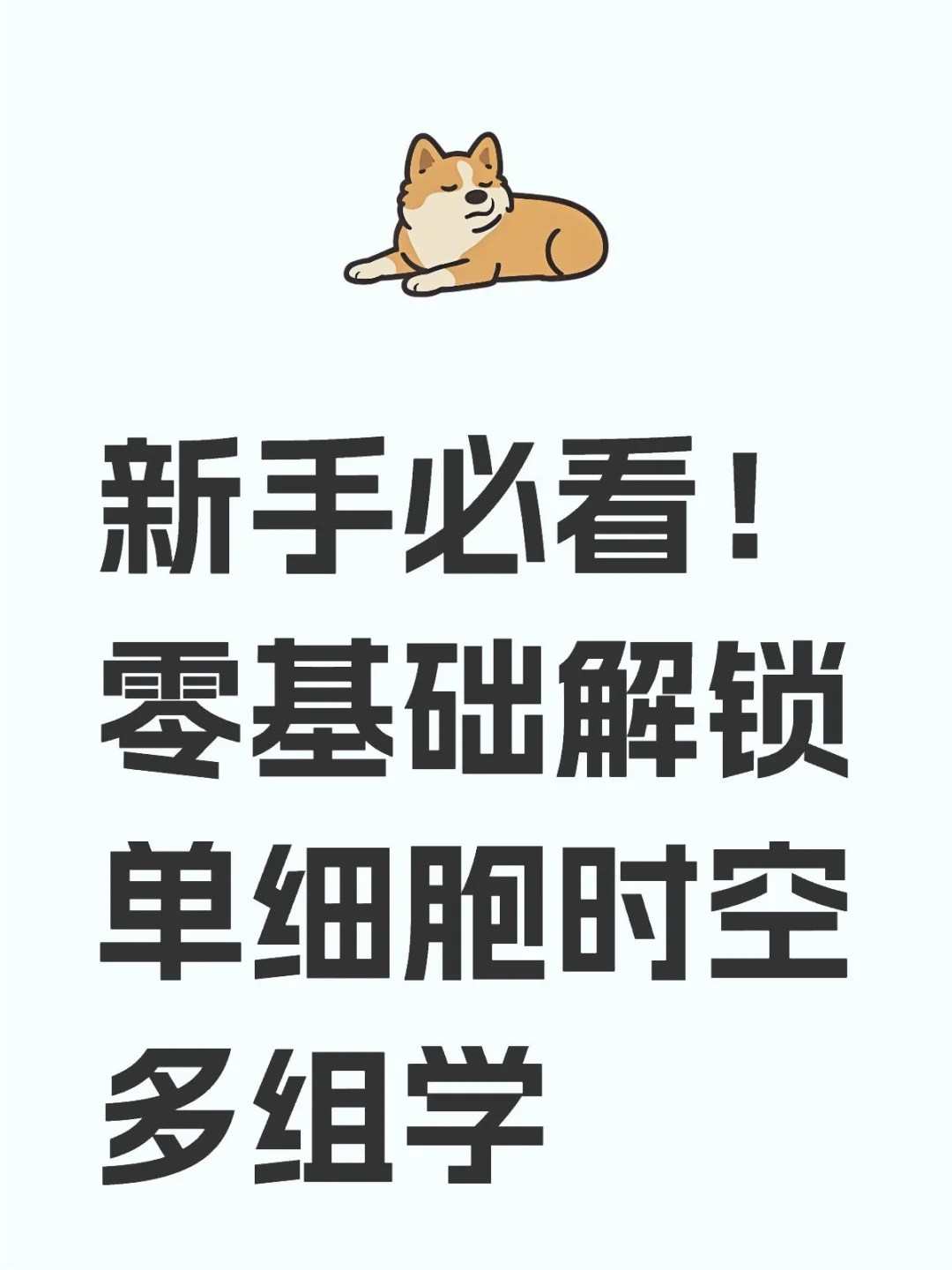 新手必看！零基础解锁单细胞时空多组学