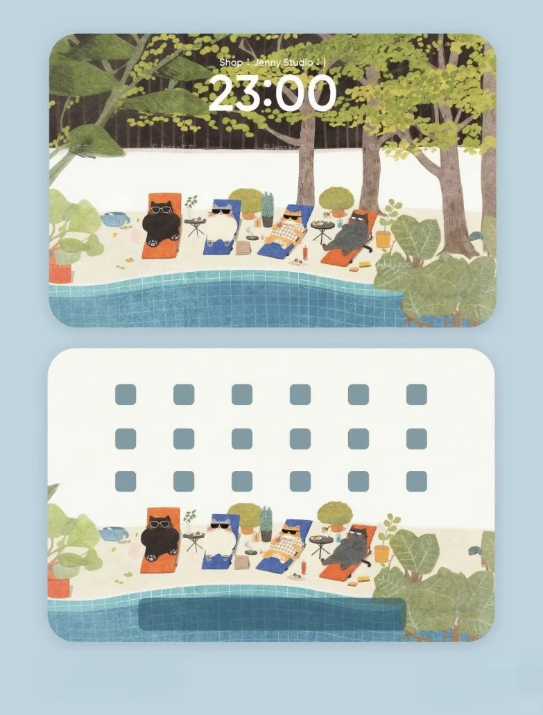 手机ipad壁纸｜大家都在度假吧🏖️🕶️｜好久没