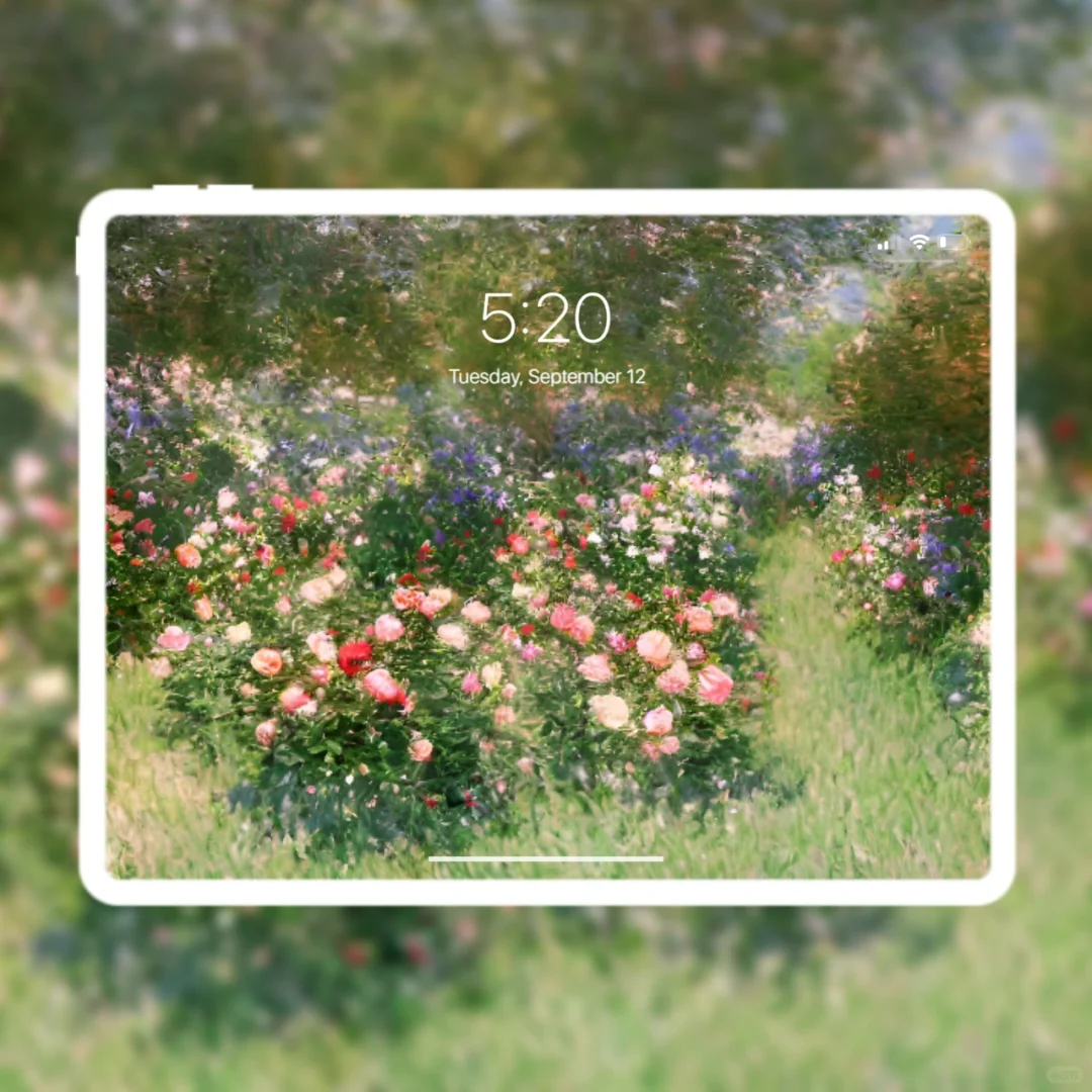 莫奈iPad壁纸——【阳光明媚的花园】