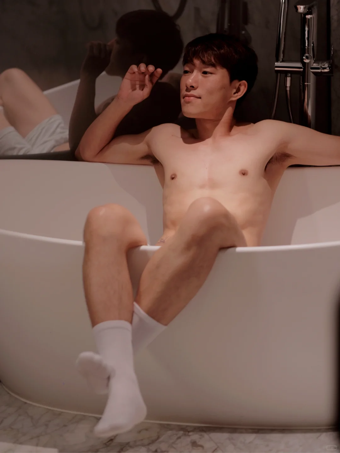 男士私房｜浴缸🛁37℃，少年感1️⃣00%