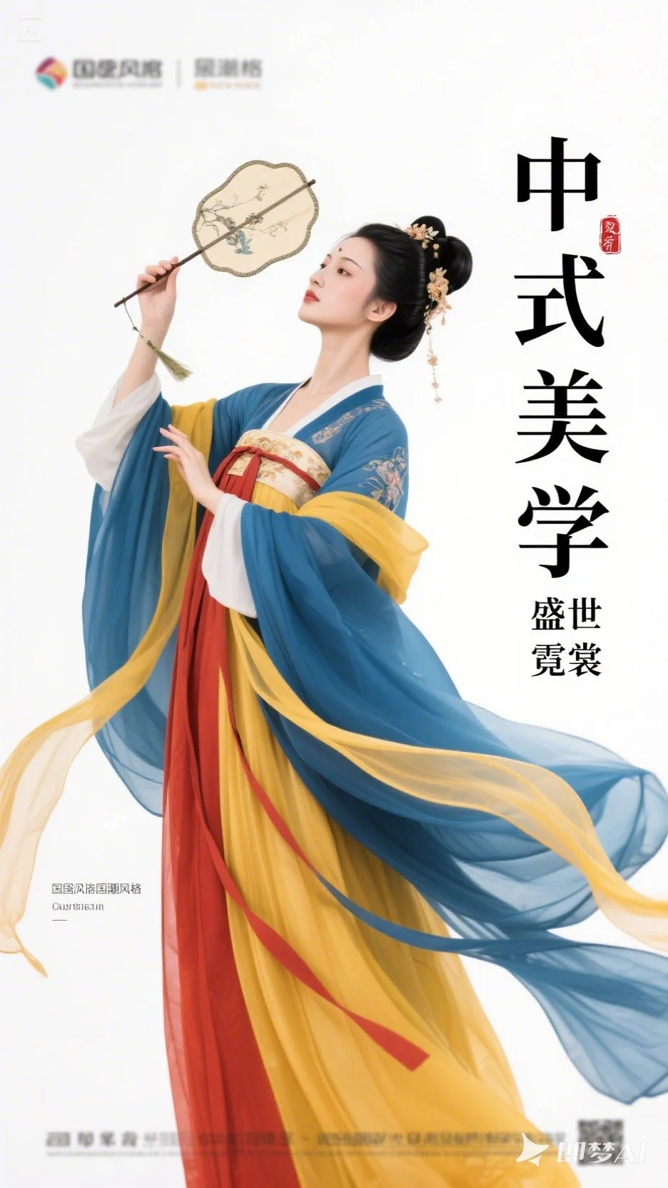 国风插画，国风美女，附AI关键词