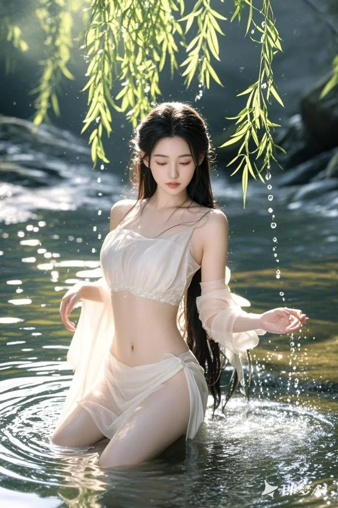 当汉服遇见溪水，惊艳了时光✨