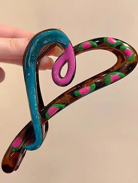 甜辣风必备！滴釉彩色爱心抓夹超吸睛💗 敲美