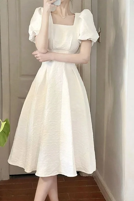 初恋白色长裙👗夏日必备