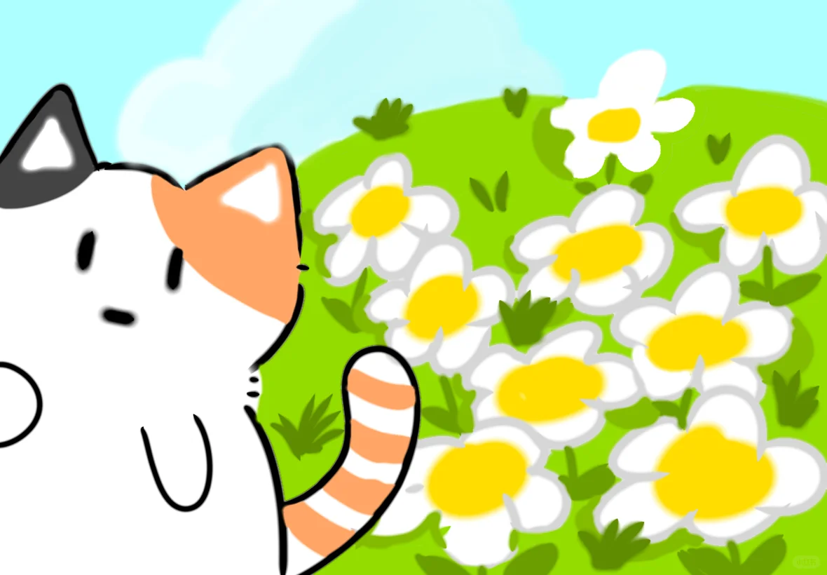 手绘猫咪平板壁纸