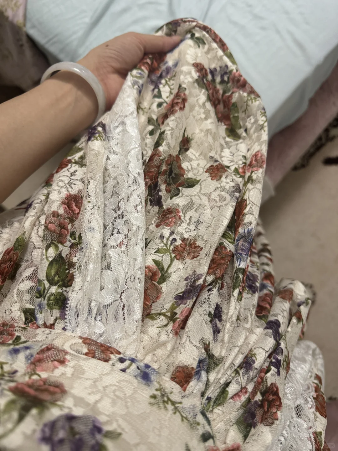 周美美古着花苞连衣裙