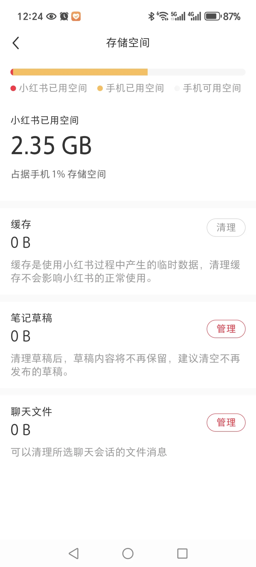 小红书居然占这么大的空间