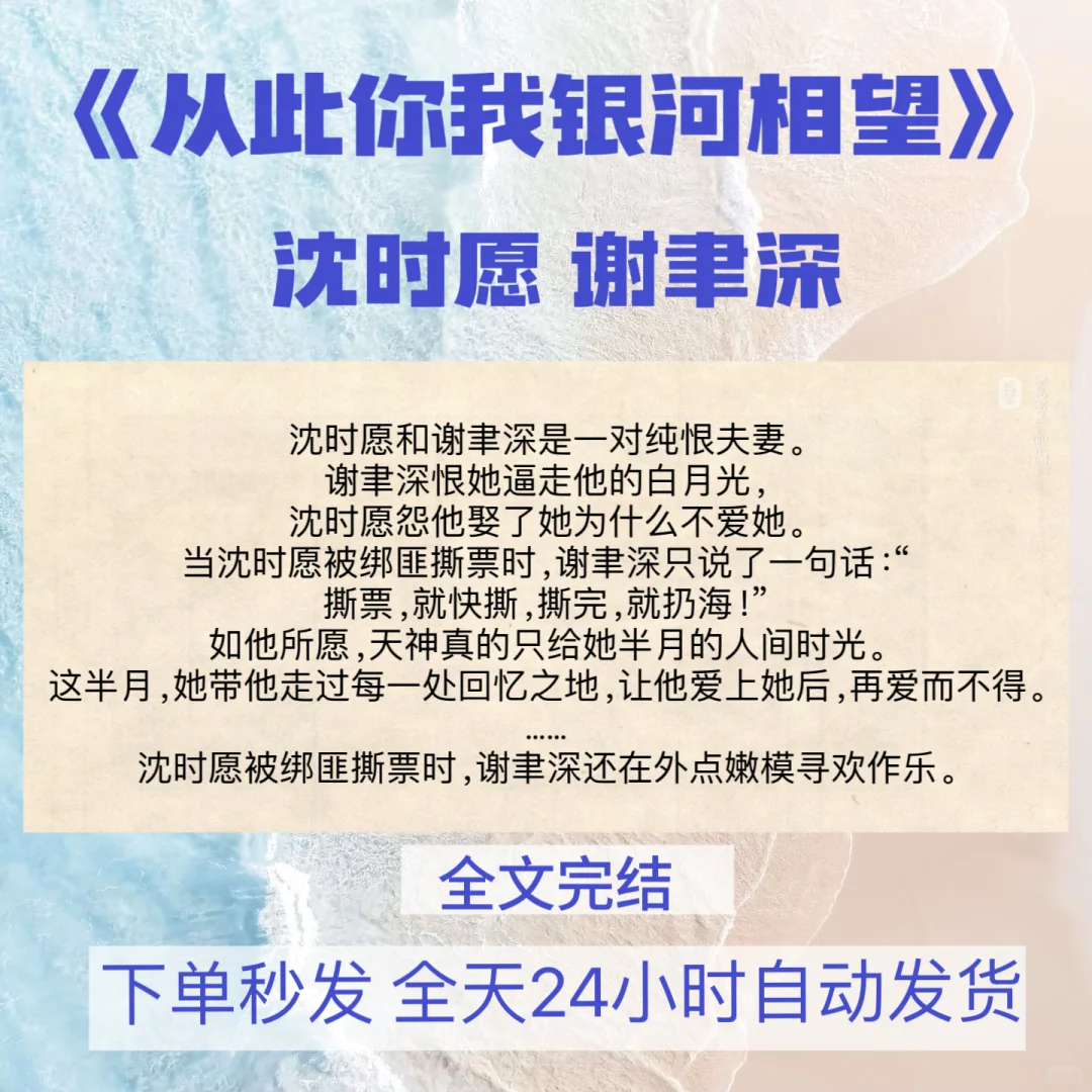 《从此你我银河相望》沈时愿 谢聿深