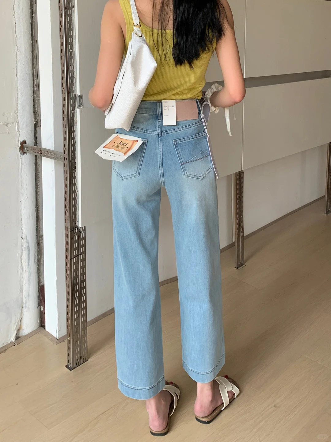 四面高弹力小个子2025年夏季薄新款辣妹高腰